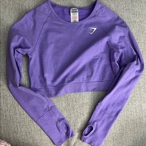 purple gymshark crop top